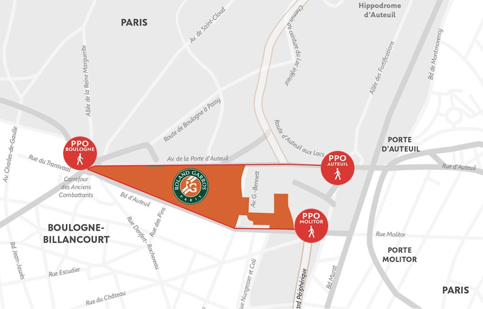 Modes d'accès - Roland-Garros - Le site officiel du Tournoi de Roland